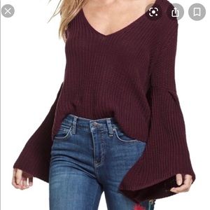 Free People Damsel Bell Sleeve Sweater